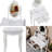 White Princess Vanity Desk Set With Mirror & Cushioned Stool, 4-Drawer Wooden Makeup Vanity Table For Girls' Bedroom, Dressing Table With Ample Storage,White-1235974999