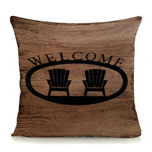  Welcome Cottage Indoor/Outdoor Linen Throw Pillow