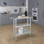 Table de travail en acier inoxydable avec 2 tablettes inférieures KitchQuip Express - H 35 po x l 36 po x P 14 po-60901494