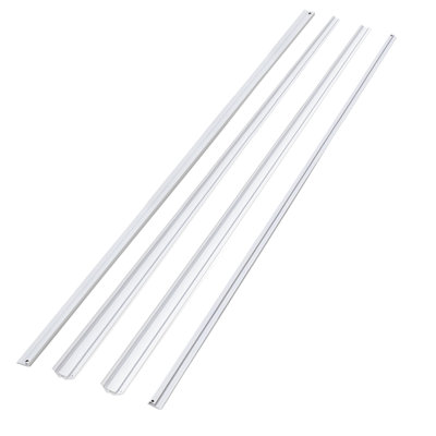 Ensemble de garniture de 97 po, paquet de 4 bandes en aluminium pour panneaux de douche de 2,8 mm, comprend 2 moulures de coin et 2 bordures latérales, coupe sur mesure