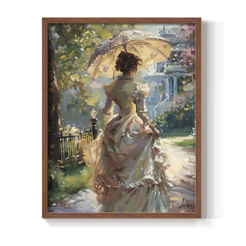 Reproduction encadrée WOMEN Series DCXCII - bois massif, H 30 po x l 24 po, Noyer