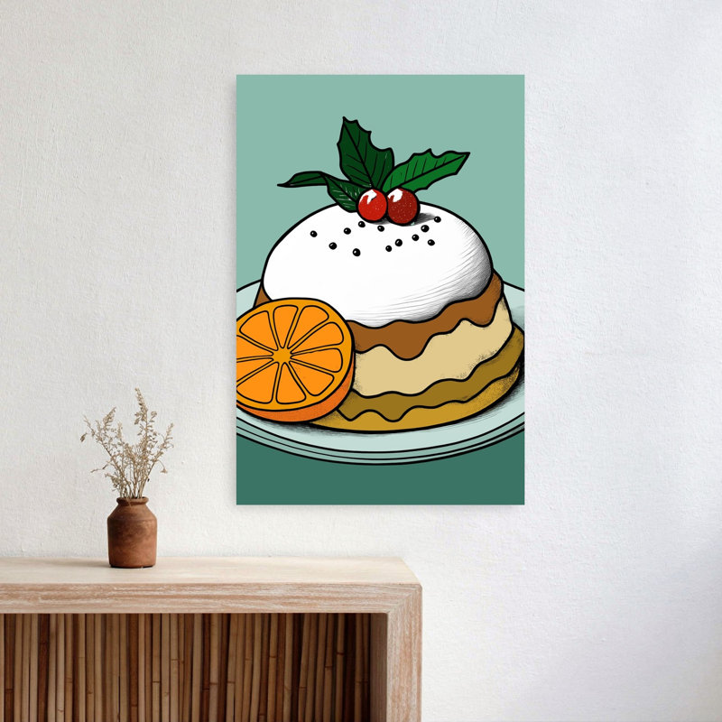 Festive Christmas Pudding Classic Traditional Contemporary Winter, impression d'art mural, 24" H x 16" W