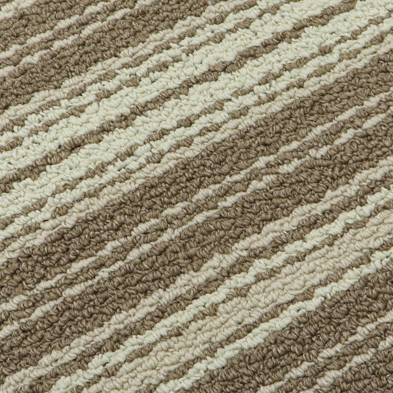 Non-Slip Striped Indoor Doormat, Caramel, Rectangle W57 x L150 cm