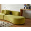 Canapé courbé de 132 po avec coussins décoratifs-2110370994