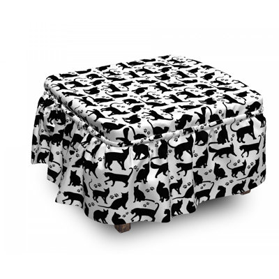 Box Cushion Ottoman Slipcover