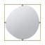 Miroir coquelicot 32 po x 1 po x 32 po en métal doré élégant