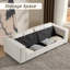 Canapé rembourré à accoudoirs carrés 87 po avec espace de rangement caché-253826352