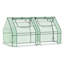 Serre de jardin de 6 pi x 3 pi, fabriquée en acier, 2 housses en PE / plastique et fenêtres enroulables, cycle de croissance des plantes prolongé, serre portative à double facteur de protection de 3 pi, cadre avec housses, fenêtres pour jardin,