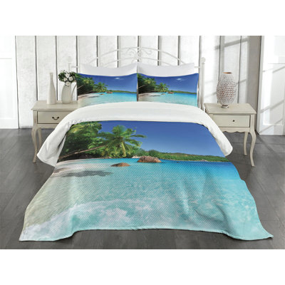 Ambesonne Island Bedspread Sunny Horizon of Prislin -  bed_10059_king