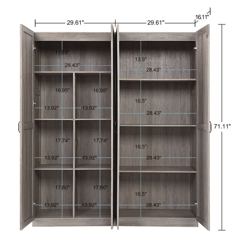 Hopkins Storage Bookcase, Gray