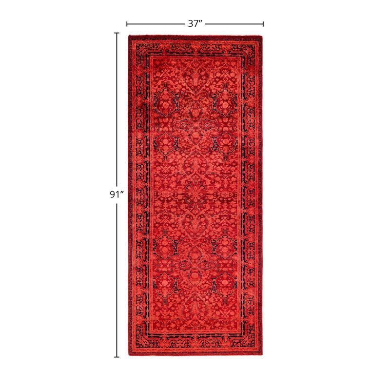 Overyed One-of-a-Kind Runner 3'1" X 7'7" Hand Knotted Area Rug