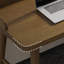 Bureau rectangulaire en bois massif noyer clair-109517462
