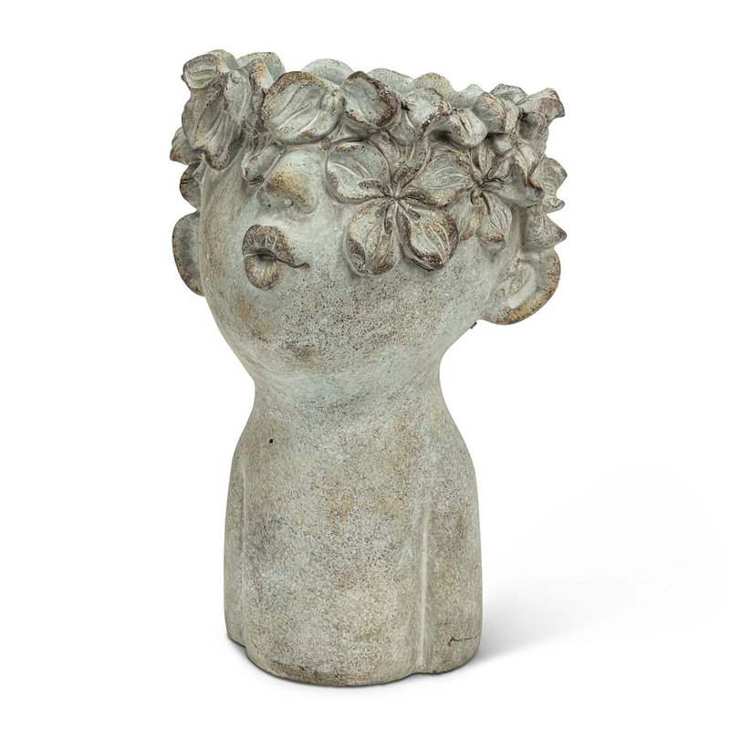 Rushin Statue Planter, 10" H x 4.5" W x 4" D