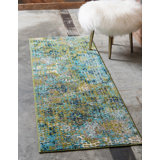 Patrocinia Geometric Green Area Rug