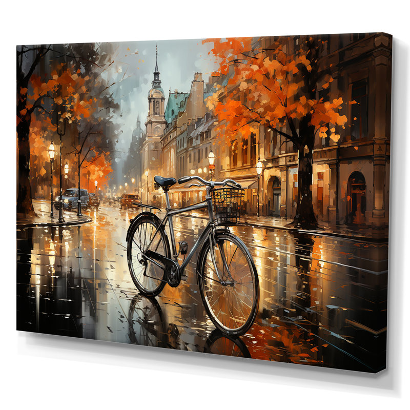 «Vélo Pearl Pursuit» sur toile, Toile tendue, H 12 po x l 20 po