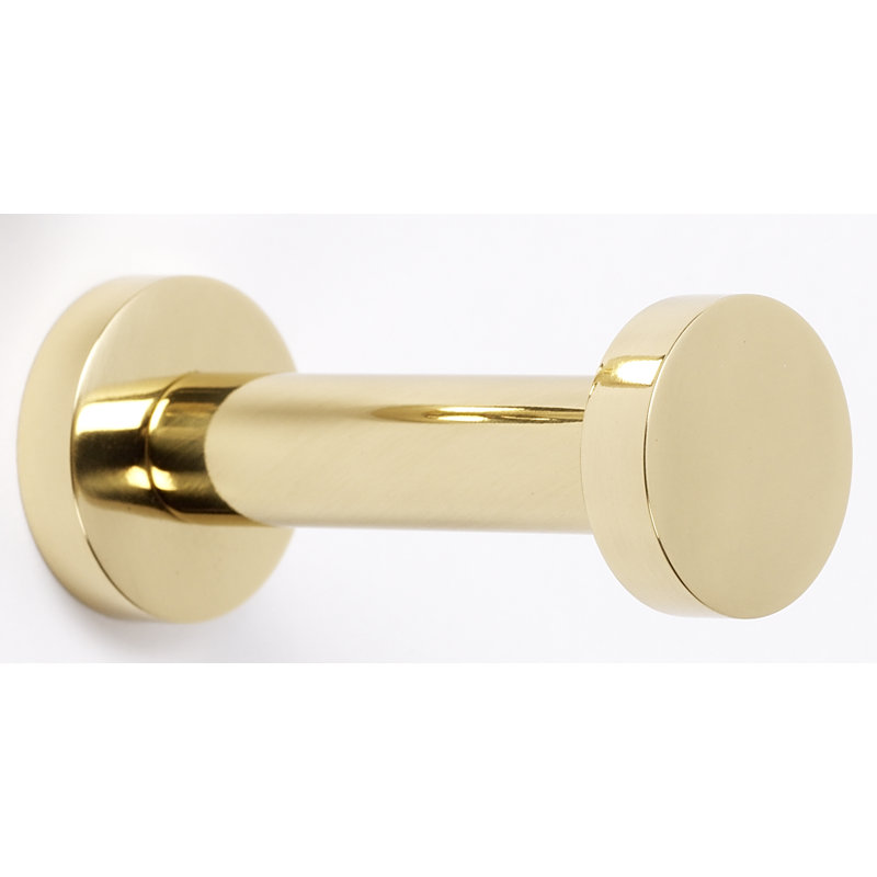 Euro Robe Hook, Polished Brass