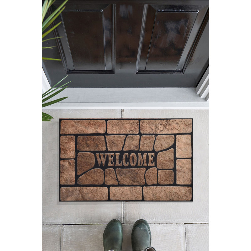 Durable PVC Doormat, Non-Slip Underside, 15.7 x 23.6 inches | 100% PVC Material, Machine Washable at 86°F | Perfect for Indoor & Outdoor Use, Easy to Clean, Stylish & Functional Welcome Mat