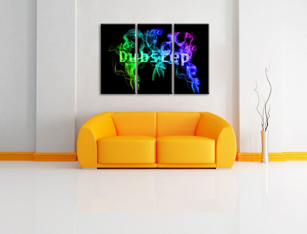 3-tlg. Leinwandbilder-Set „Dubstep Music“, Grafikdruck