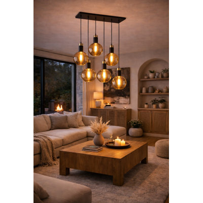 6 - Light Matte Black Pendant
