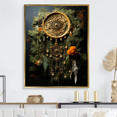 Capteur de rêves amérindien sur toile