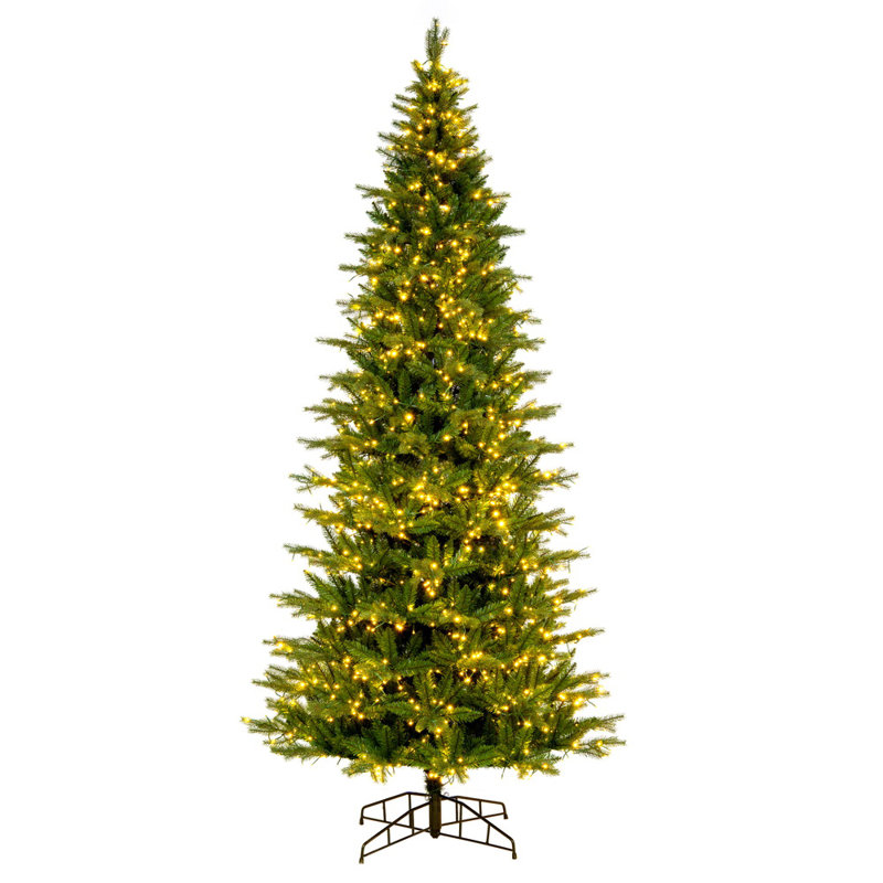 Vickerman Balsam Spruce Slim Artificial Christmas 10' H Lighted Artificial Pine Christmas Tree