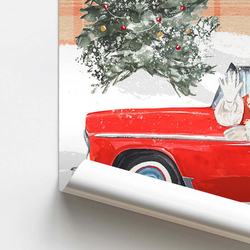 «Santa's Holiday Convertible Rolled Print», H 11 po x l 14 po, Sans cadre, papier