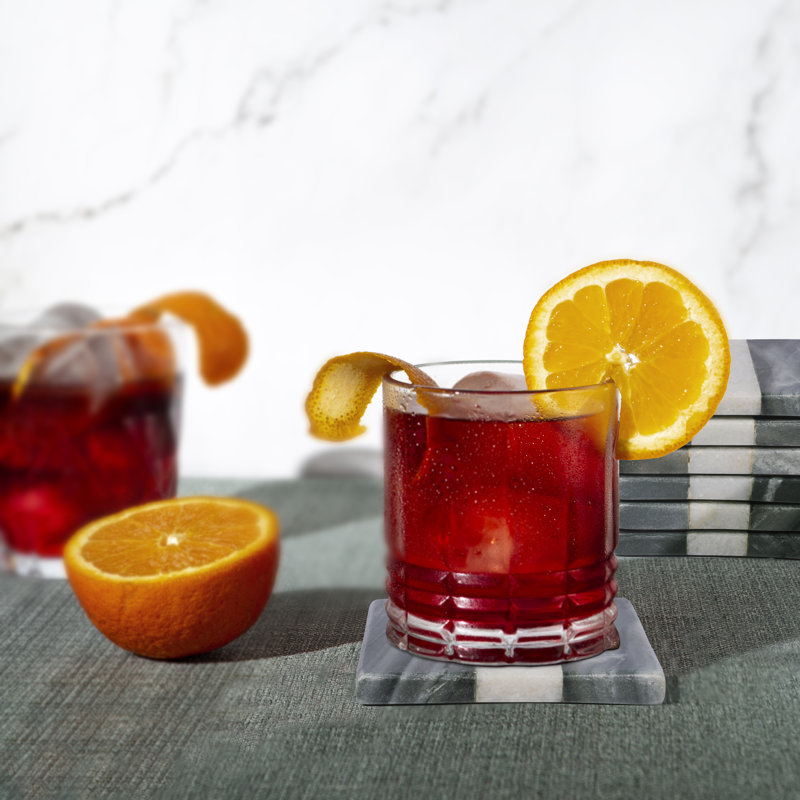 Marble Square 6 Piece Coaster Set