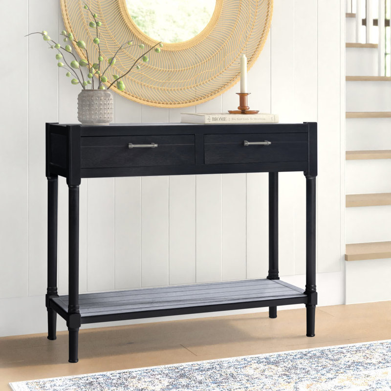 Mehaffey 35.5'' Console Table, Black