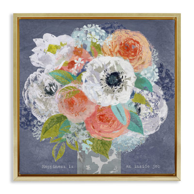 Happiness Is An Inside Job Floating Frame, design by Suzanne Nicoll