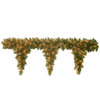6 ft. Glittery Bristle Teardrop Garland with Clear Lights