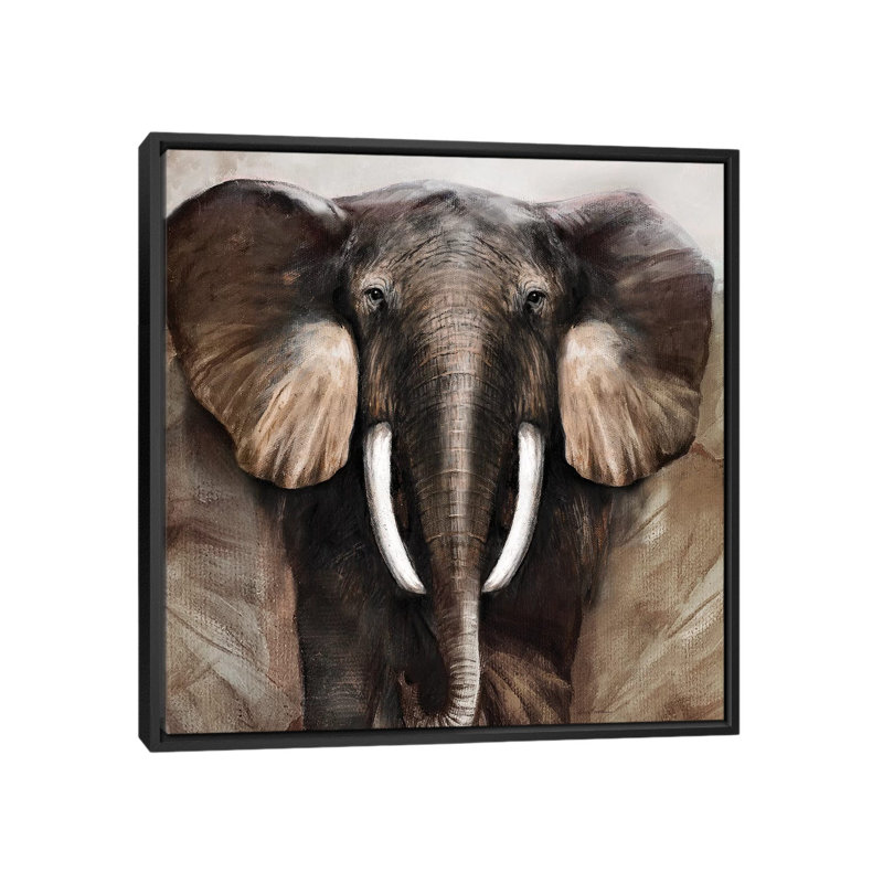 « majestic rencontre », reproduction sur toile, H 18 po x l 18 po x P 1,5 po, Toile avec cadre noir, Pas de tapis