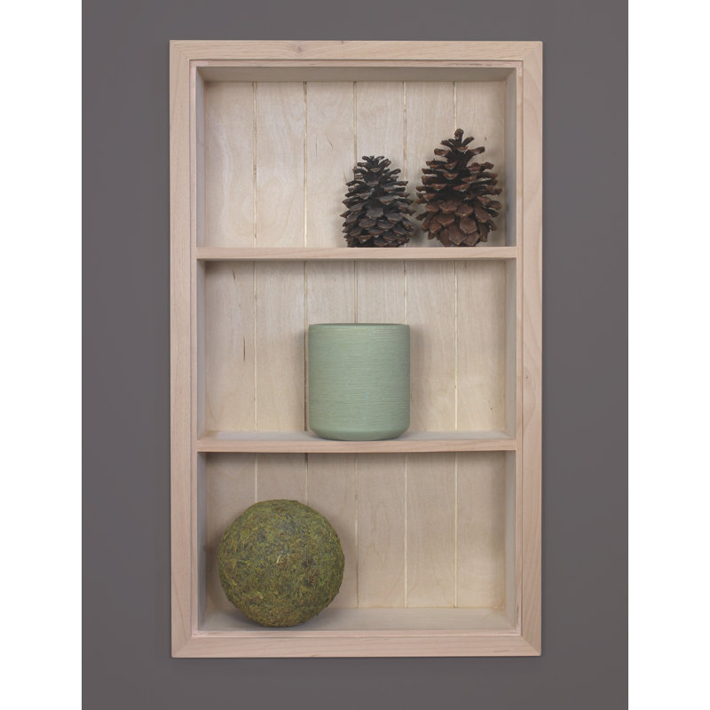 14x24 Recessed Sloane Wall Niche, Unfinished Beadboard Back