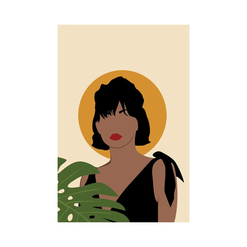 Boho Woman Portrait by Tysee Ciage - Gallery-Wrapped Canvas Giclée on Canvas, No Frame, 20.32 cm H x 30.48 cm W