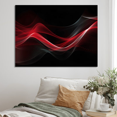 Abstraction contemplative rouge et noire III - impression
