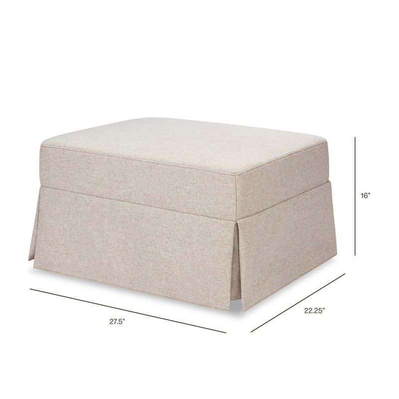 Crawford Ottoman, Performance Beach Eco-Weave