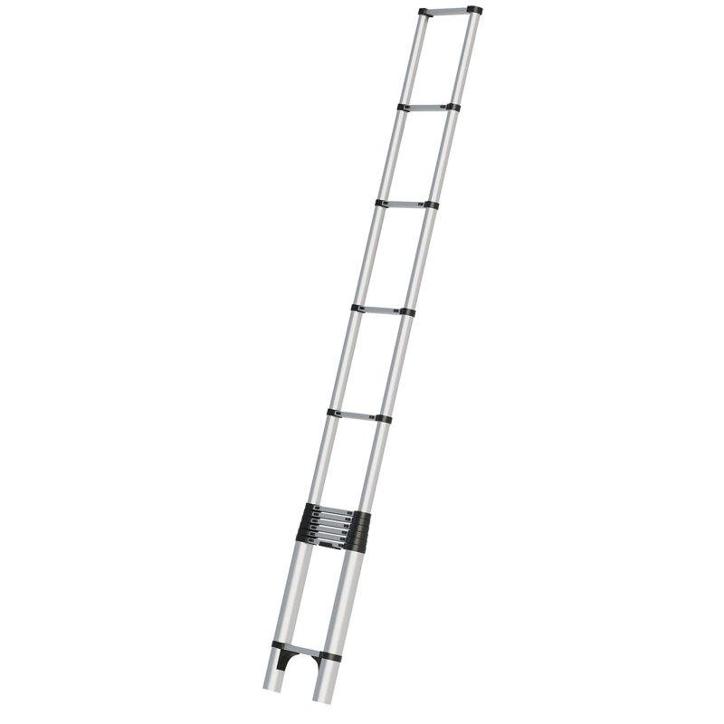 Échelle télescopique 12,8 / 15,5 pi, échelle télescopique pliante en acier inoxydable avec mécanisme de verrouillage, échelle pliable multi-usage pour la maison ou le travail en plein air, supportant 330 lb
