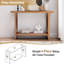 Console rectangulaire en placage de bois massif 47,2 po avec rangement ouvert-477327843