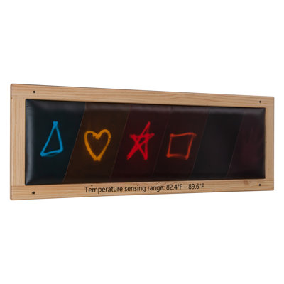Panneau tactile sensoriel Heat Magic à changement de couleur pour enfants, panneau mural avec 6 zones tactiles de couleur, révélation des empreintes de mains activée par la chaleur