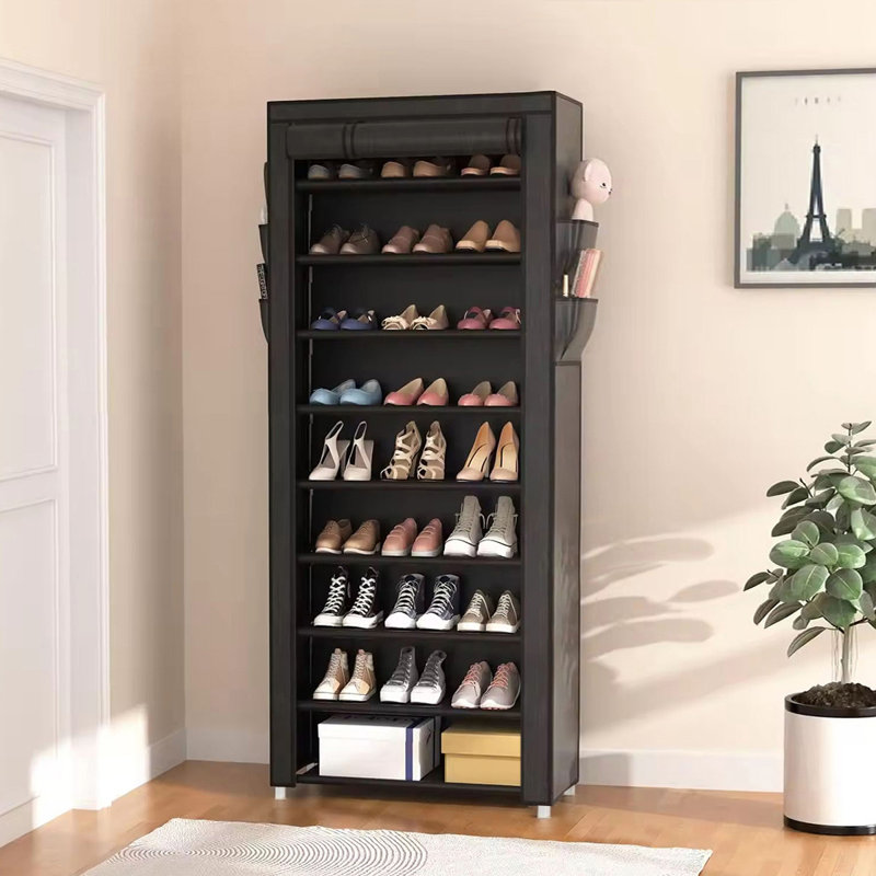 24 Pair Stackable Shoe Rack, 160cm H x 60cm W x 30cm D