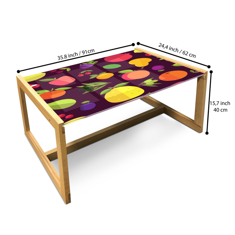 Table basse East Urban Home, H 15,75 po x L 35,83 po x l 24,4 po