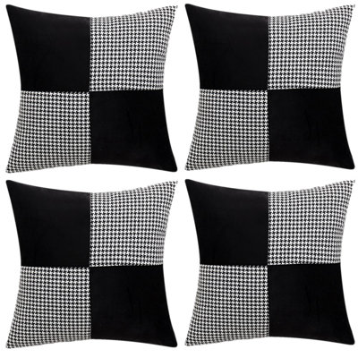 Checkered Cotton Blend Pillow Cover