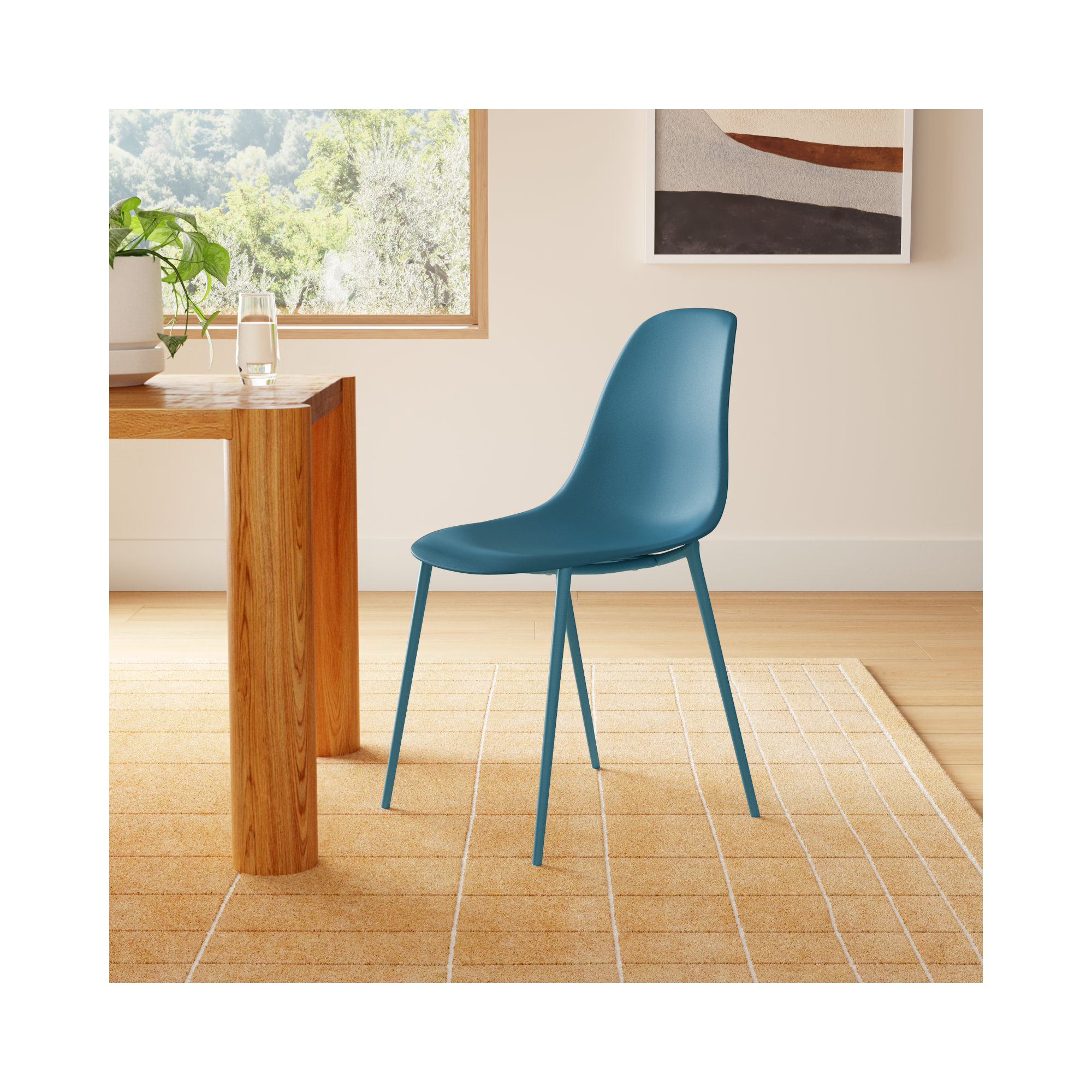 Isla Indoor/Outdoor Dining Chair, Ocean Teal