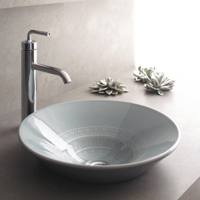Caravan Nepal Conical Bell Vitreous China Circular Vessel Bathroom Sink