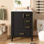 Meuble-lavabo moderne de 24 po avec lavabo en céramique, porte à fermeture en douceur, 3 poignées de tiroir et support de porte pour un rangement peu encombrant-126278417