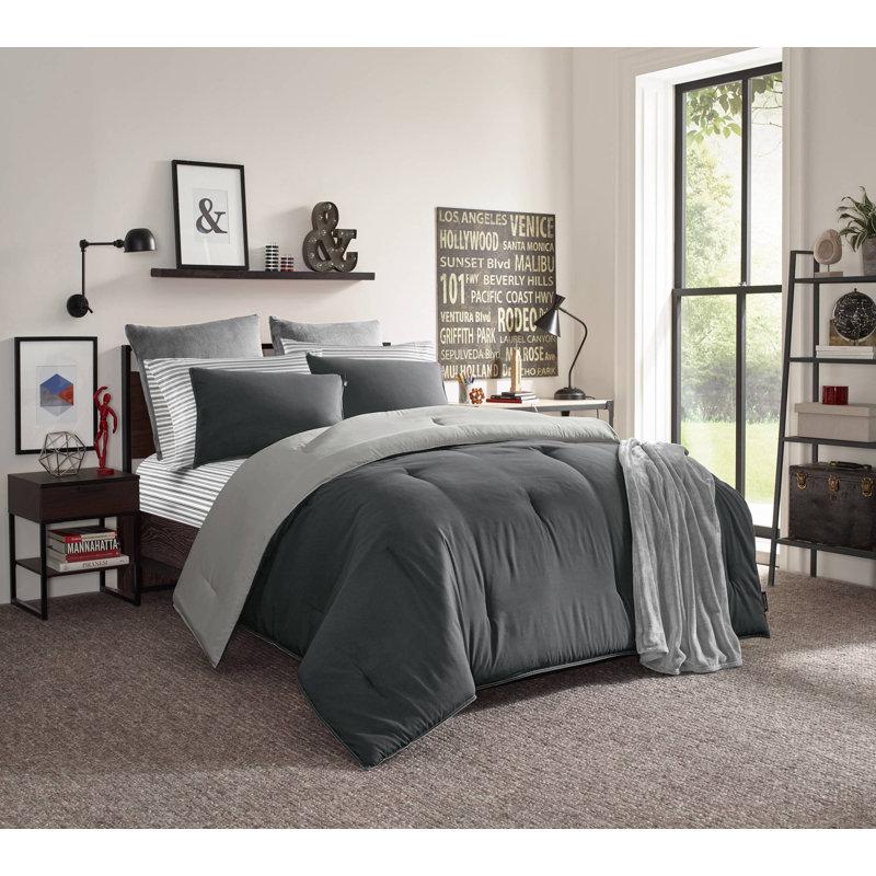 Ensemble de draps en percale de coton 200 fils Bradford, Ensemble de draps pour lit simple avec 1 taie d'or