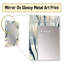Coletti, paysage d'arbre minimaliste gris - grand miroir floral, décor de miroir mural unique, impression sur métal-1337263973