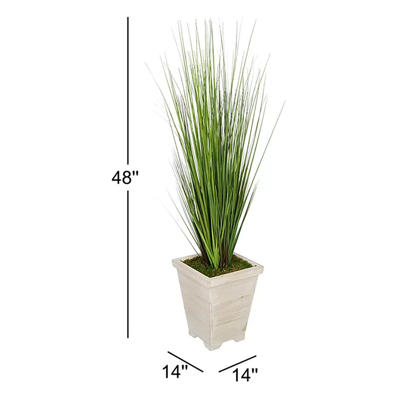 48 " H Faux Foliage Grass, White