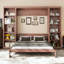 Grand lit escamotable avec bureau et tablettes-152219549
