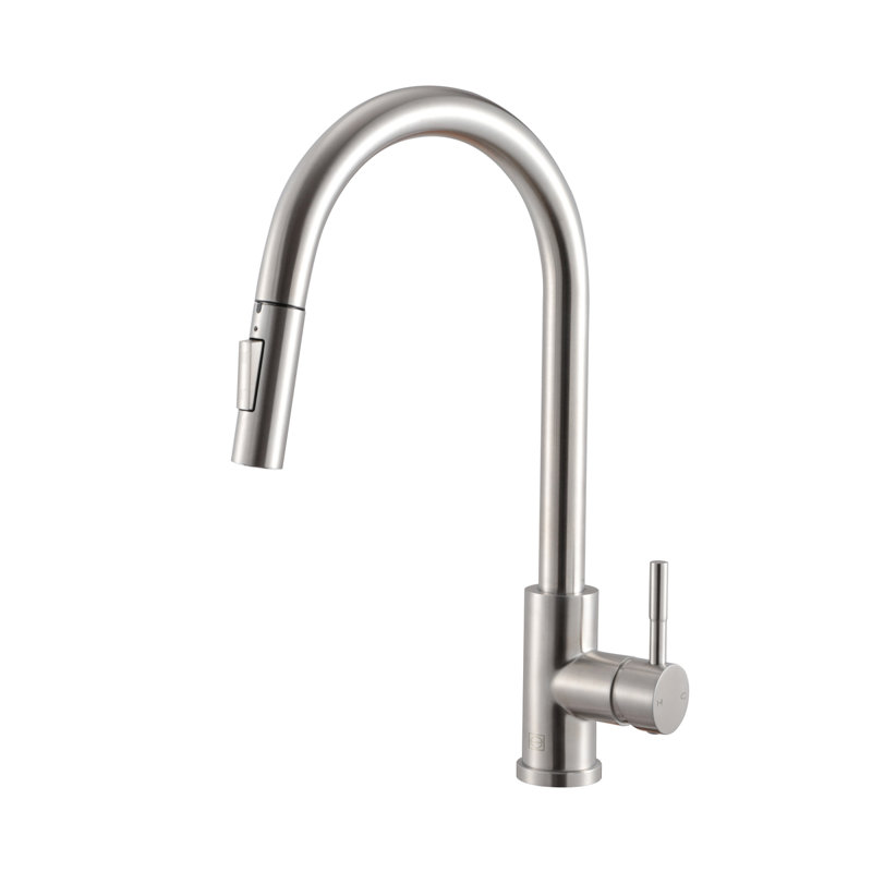 Elegant Home Living Jack Pull Down Spray Kitchen Faucet, Brushed Nickel