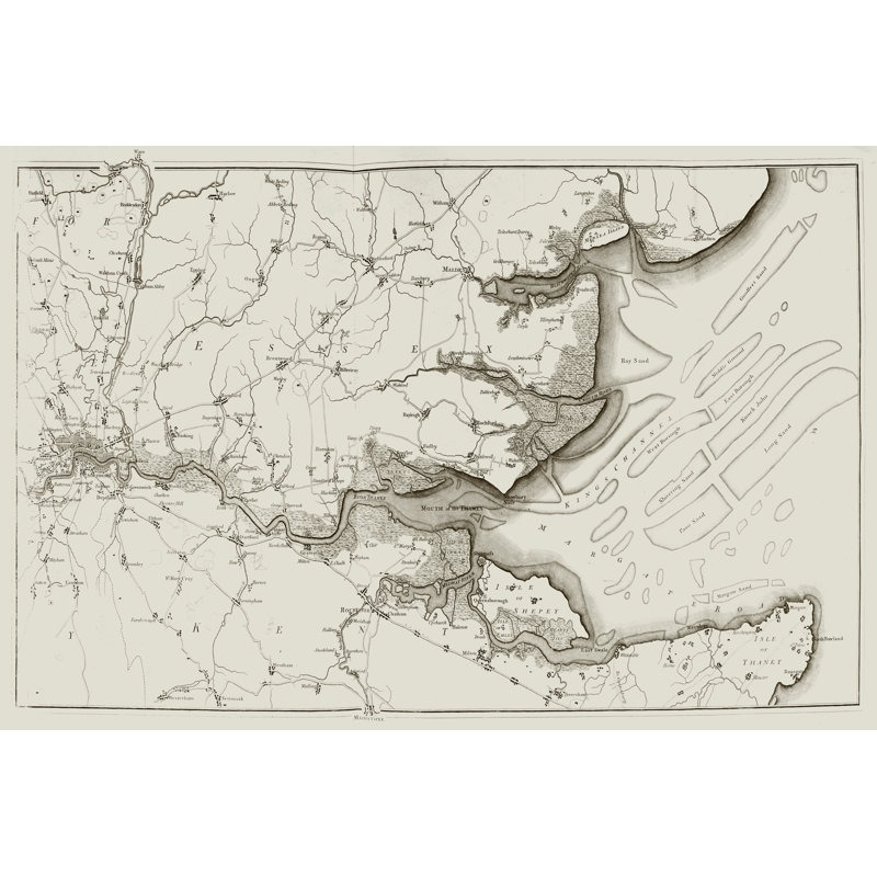 River Thames II by Joseph Stadler - Graphic Art Print, 20cm H x 30cm W, Wrapped Canvas